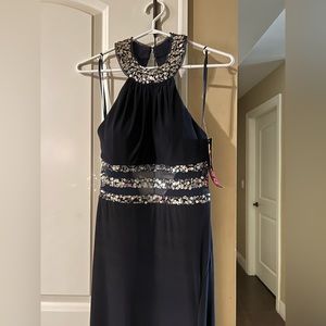 Stacy Sklar - navy blue - long dress - blondie nites